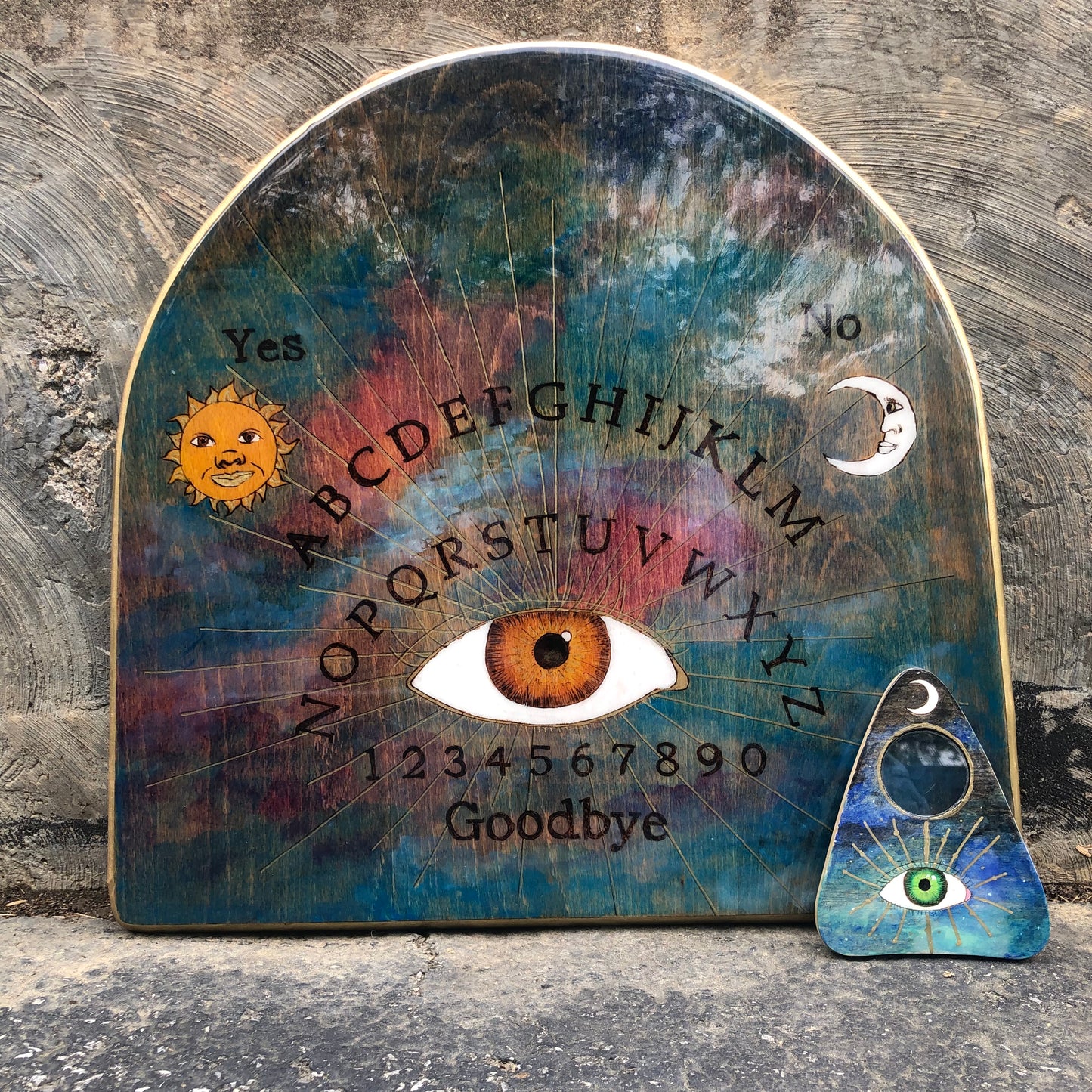 Hand made ouija board